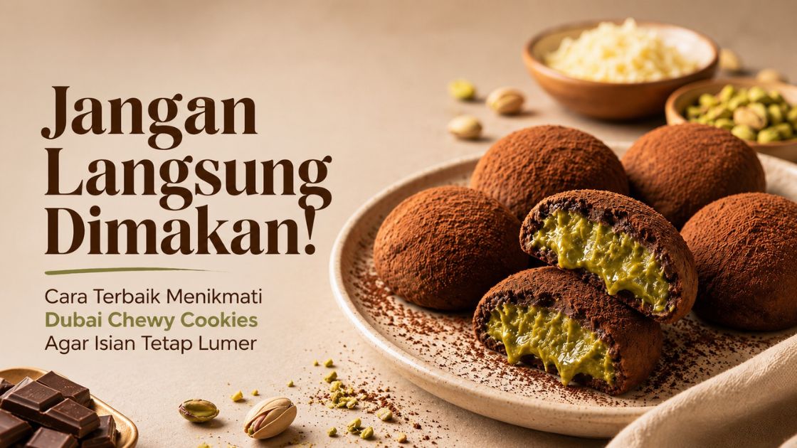Cara Terbaik Menikmati Dubai Chewy Cookies Agar Isian Tetap Lumer