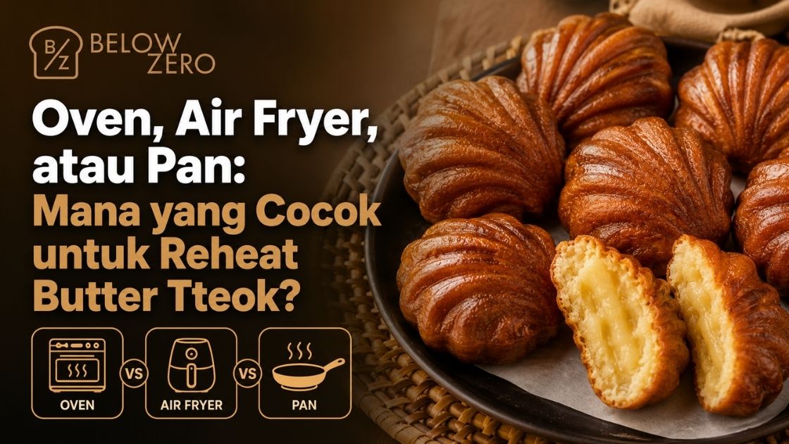 Oven Air Fryer atau Pan untuk memanaskan Butter Tteok